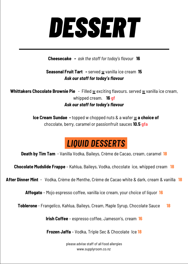 Desserts