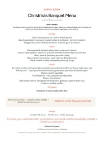Christmas Banquet Menu